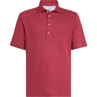 Brunello Cucinelli Jersey polo shirt in Cherry at Nordstrom, Size Xxx-Large Eu