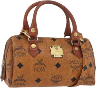 MCM Pre-owned Mini Bags, female, Brown, Size: ONE SIZE Pre-owned Mini Boston Bag