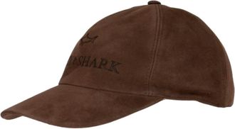 Paul & Shark Bruine Aqualeather Baseball Cap - Heren - Petten - Bruin - XL - Leer - Accessoires