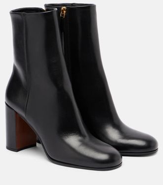Prada Logo leather ankle boots