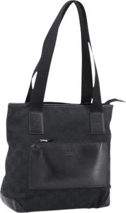 Gucci Pre-owned GG Canvas Tote Bag - Dames - Vintage Shopper - Zwart - ONE Size - Leer - Vintage