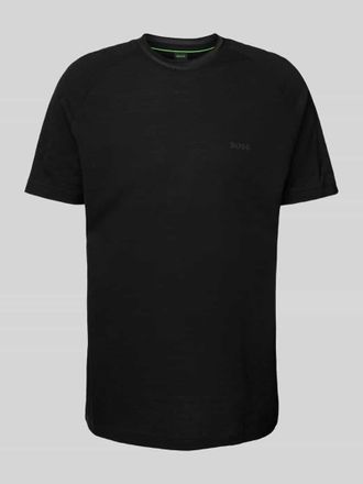 HUGO BOSS T-Shirt mit Label-Print in Black, Gr&ouml;&szlig;e L