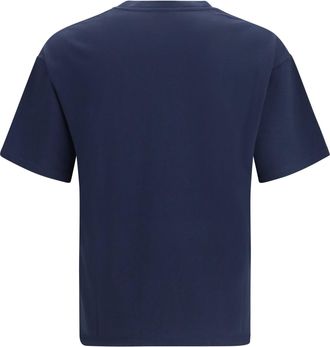 Saint Laurent Mens Cotton Crewneck T-Shirt Navy Cotton; Modal T-Shirts And Polos
