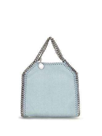 Stella McCartney Womens Handbag Tiny Shaggy Ice Blue Polyester Handbags Hand Bags
