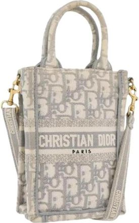 Dior Pre-owned Trotter Canvas Handtas - Dames - Vintage Shopper - Grijs - ONE Size - Vintage