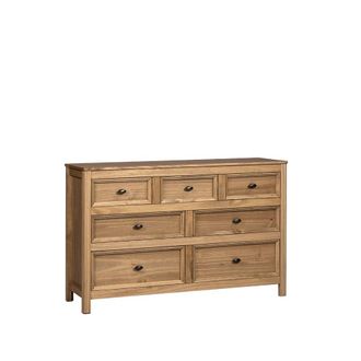 Klast C&oacute;moda doble de madera natural 120 cm x 77 cm