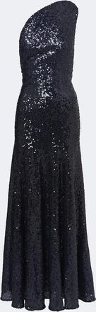 CHRISTOPHER ESBER Sequined one-shoulder open-back gown