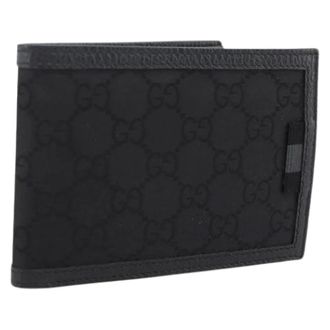 Gucci Pre-owned Vintage GG Canvas Portemonnee - Heren - Vintage Accessoires - Zwart - ONE Size - Leer - Vintage