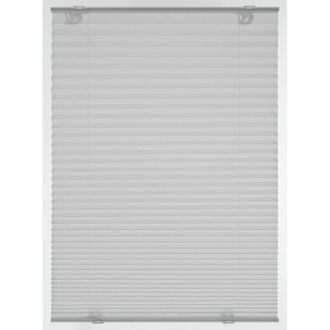 Gardinia Gardinia Plissettata Solo con Ventose, Tenda Pieghevole Opaca, Parti per Il Montaggio Incluse, 2 Binari in Alluminio, Grigio, 100 x 130 cm (LxH)