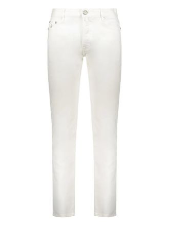 Moorer Jeans con design a cinque tasche - Bianco