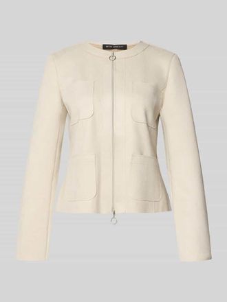 Betty Barclay Slim Fit Blazer mit Zweiwege-Rei&szlig;verschluss in Beige, Gr&ouml;&szlig;e 36