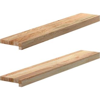 vidaXL Alf&eacute;izares De Ventana 2 Uds Madera Maciza Roble Sin Tratar Vidaxl