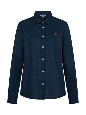 U.S.Polo Association dames linnen blouse van linnen-katoenmix