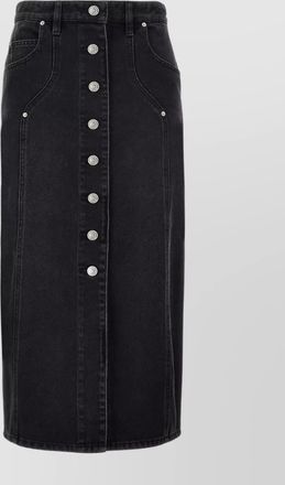 Isabel Marant denim high-rise straight skirt