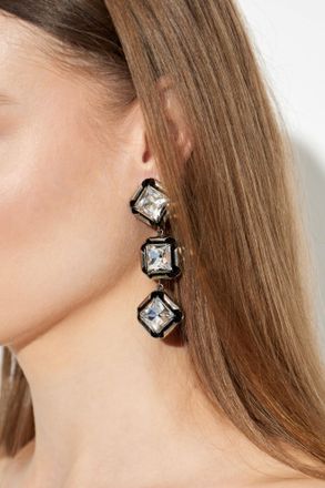 Givenchy Earrings With Crystals, Womens, Silver