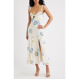 Reformation Aislinn Floral Tie Front Dress in Glorious at Nordstrom, Size 12