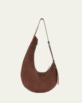 Aesther Ekme Lune Calfskin Suede Hobo Bag