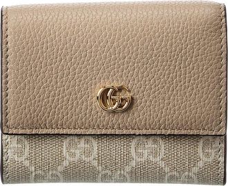 Gucci Gg Marmont Gg Supreme Canvas & Leather Card Holder