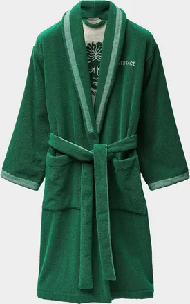 Versace Men & apos;s Medusa Jacquard Terry Bathrobe