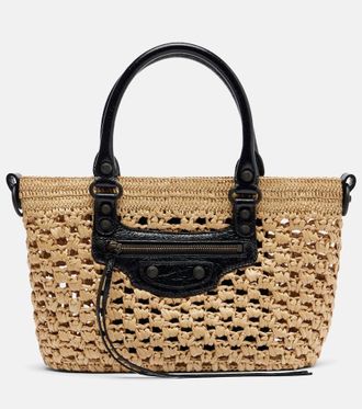 Balenciaga Le City Small raffia tote bag