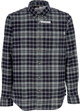 Timberland Groen Geruit Flanellen Shirt met Lange Mouwen - Heren - Casual Overhemden - Zwart - XL - Katoen - Overhemden