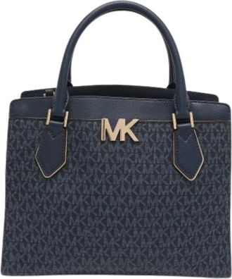 Michael Kors Pre-owned Coated Canvas Handbag - Dames - Vintage Handtas - Blauw - ONE Size - Vintage