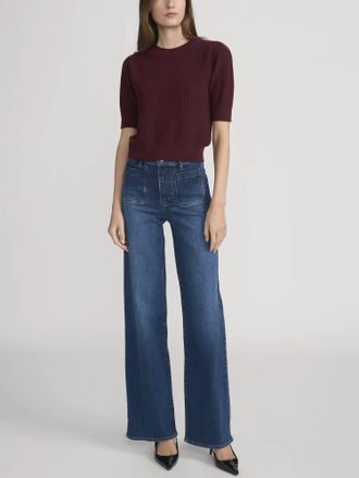 Frame Denim Le Slim Palazzo Modernist Pocket Jeans In Savior