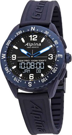 Alpina Alpiner X Quartz Black Dial Mens Smart Watch AL-283LBN5NAQ6