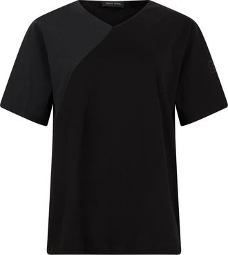 Herno Elegant zwart t-shirt voor een alledaagse look - Dames - T-shirts - Zwart - M - Katoen - Tops