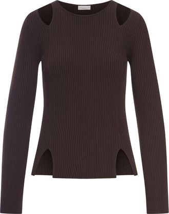 Roberto Collina RIBBED SWEATER WITH CUT-OUT INSERTS - Roberto Collina - Woman