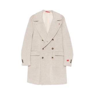 Isaia Jas - Heren - Mantel - Beige - L - Jassen