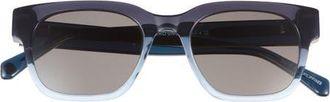 Eyebobs Numero Uno 49mm Rectangular Polarized Sunglasses in Midnight Blue /Cloud /Grey at Nordstrom