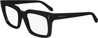 Ferragamo Eyeglasses Square Full Rim, Transparent Brown Frame And Clear Demo Lens Lens Sf2993232