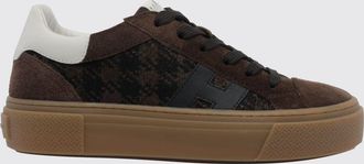 Hogan Sneakers H705 in pelle e tessuto con motivo pied-de-poule bicolore