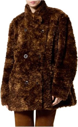 Isabel Marant Jya Jas - Dames - Mantels - Bruin - Maat: S Satijn