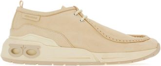 Ferragamo lace-up leather sneakers - men - Nubuck Leather/Rubber/Fabric - 7.5 - Neutrals