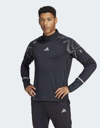 adidas adidas Performance - Ultimate Hi Vis Reflective - Top riflettente con zip corta-Nero