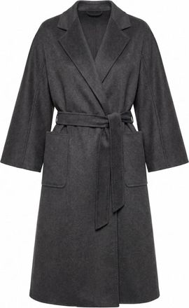 Max Mara Ludmilla Jas - Dames - Jas met riem - Grijs - XS - Kasjmier - Jassen