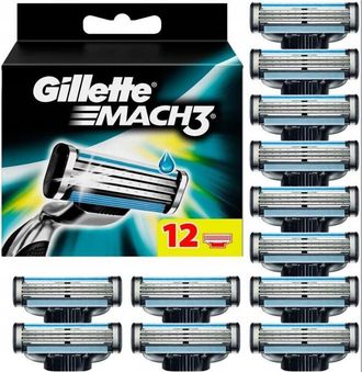 OEM Cartuchos De Repuesto Para Afeitadora Gillette Mach3 (12 Hojas)
