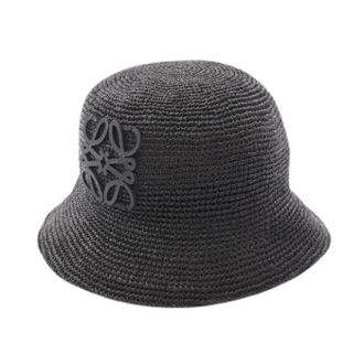 Loewe Pre-owned Accessories, female, Black, Size: ONE SIZE Pre-owned Paulas Ibiza Raffia Hat