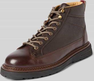GANT Schnürstiefel mit strukturierter Sohle in Dunkelbraun, Größe 43