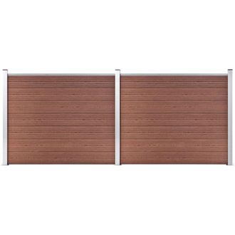 vidaXL Vidaxl - Set Pannello di Recinzione in wpc 353x146 cm Marrone