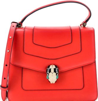 Bulgari Serpenti Forever Top Handle Bag Leather Small