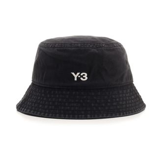 Yohji Yamamoto Accessoires, Heren, Zwart, M, Katoen, Bucket Hat