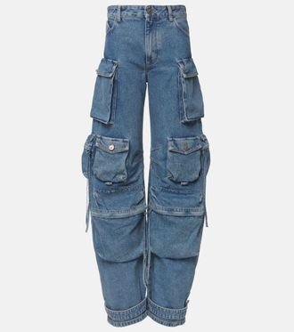デニム・ジーパン THE ATTICO The Attico Essie Jeans Essie denim cargo pants in grey - The Attico | Mytheresa