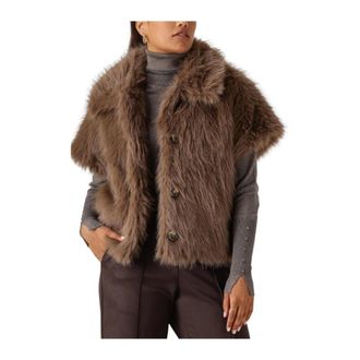 Nukus Nukus, Jassen, Dames, Grijs, L, Taupe Loua Gilet Dames Blazers