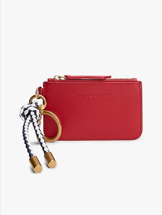 Tommy Hilfiger Monedero llavero de piel con charms