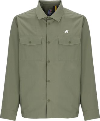 K-Way Army Green Umbert Stretch Buttoned Overshirt