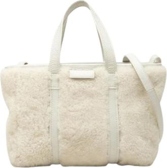 Balenciaga Pre-owned Satchel - Dames - Vintage Handtas - Wit - ONE Size - Leer - Vintage