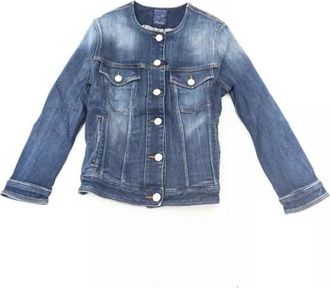 Jacob Cohen Blauwe Denim Damesjas - Dames - Spijkerjassen - Blauw - M - Denim - Jassen